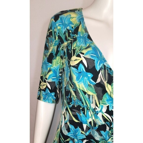 Dana Buchman Cross Over Gathered Side Blouse  - Size M - Picture 6 of 11